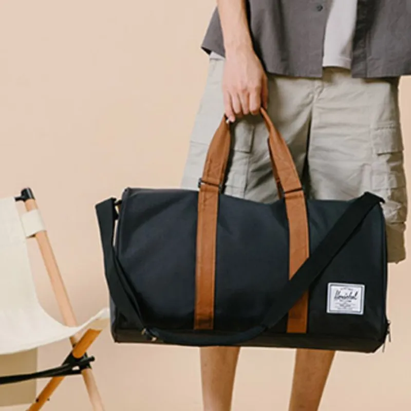 Herschel Polyester Novel Travel Bag, Gym Bag, Handbag Tubas Unisex Black-3