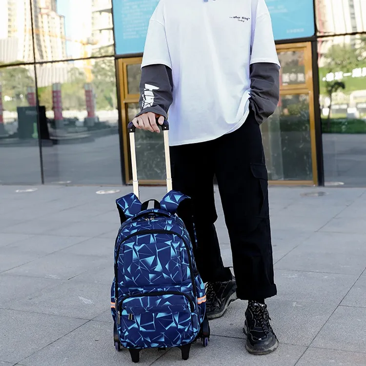Natural Fish Nylon Backpack Regular Men's Sky Blue Starry Sky/Black Starry Sky/Blue Stripes/Blue Geometric-20