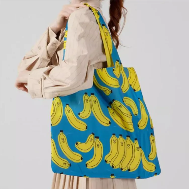 Loqi Recyclable Polyester Shoulder Bag Unisex Banana-2
