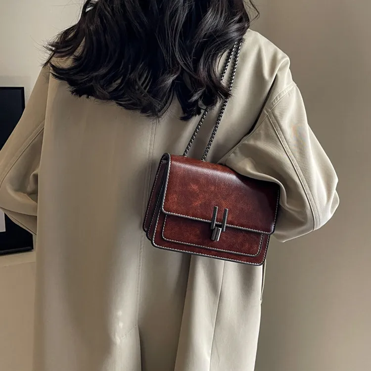 NOMK PU Shoulder Bag Crossbody Bag Regular Women's Black/Green/Caramel/Khaki/Brown-9