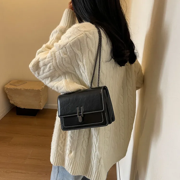 NOMK PU Shoulder Bag Crossbody Bag Regular Women's Black/Green/Caramel/Khaki/Brown-1