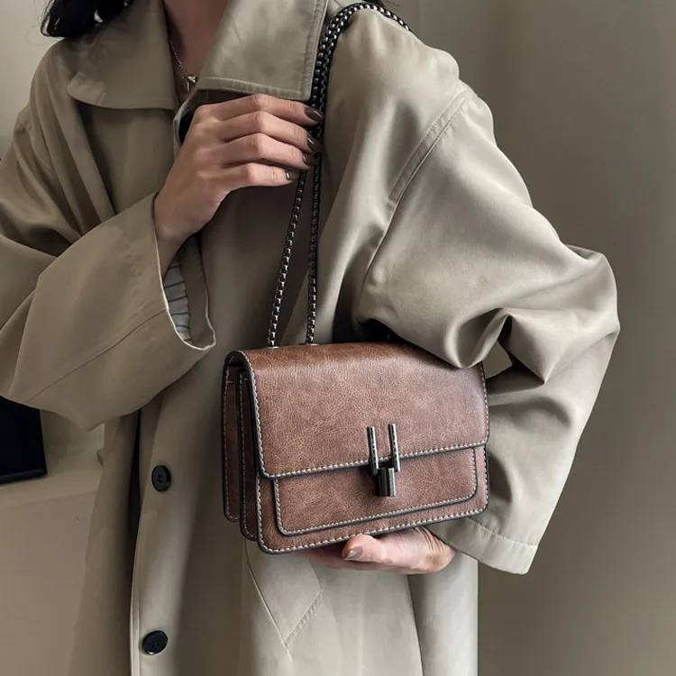 NOMK PU Shoulder Bag Crossbody Bag Regular Women's Black/Green/Caramel/Khaki/Brown-14