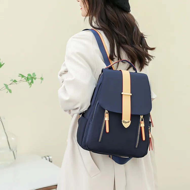 Duoluplo Doron Paul Oxford Backpack Regular Unisex Black, Pink, Navy Blue, Peacock Blue-1