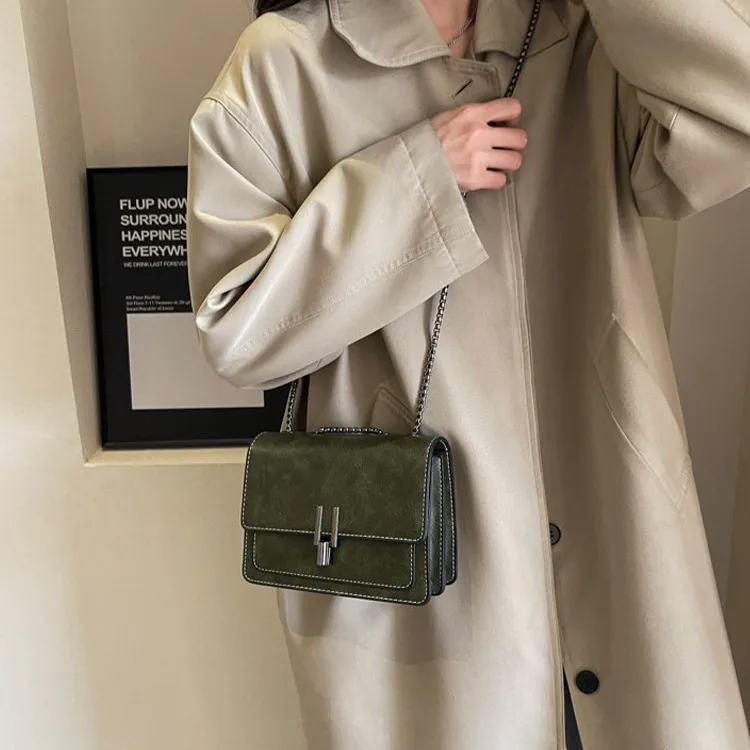 NOMK PU Shoulder Bag Crossbody Bag Regular Women's Black/Green/Caramel/Khaki/Brown-5