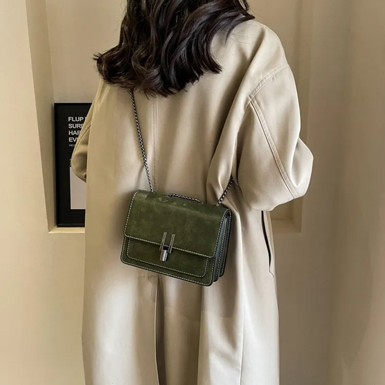NOMK PU Shoulder Bag Crossbody Bag Regular Women's Black/Green/Caramel/Khaki/Brown-6