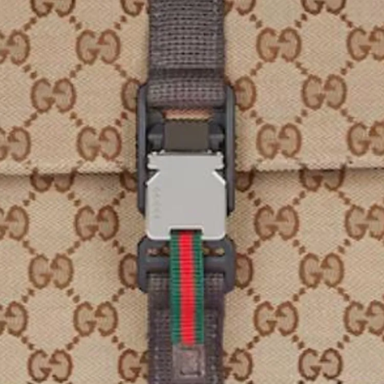 GUCCI Canvas With Leather Crossbody Bag Shoulder Bag Mini Men's Beige & Ebony-7