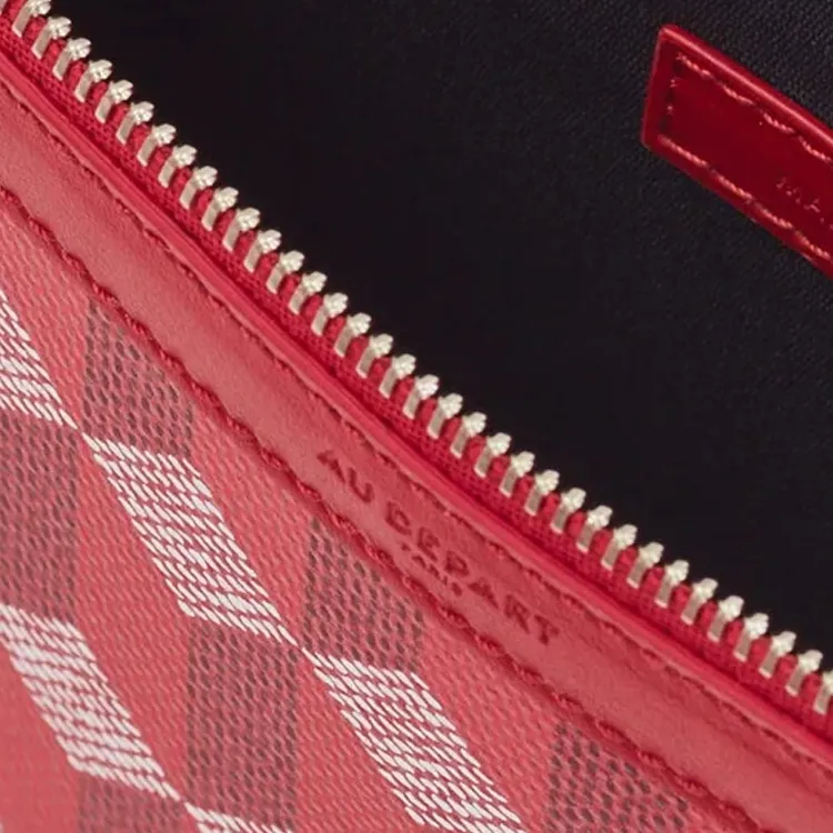 AU DEPART Coated Canvas Clutch Extra Large Women's Red-3
