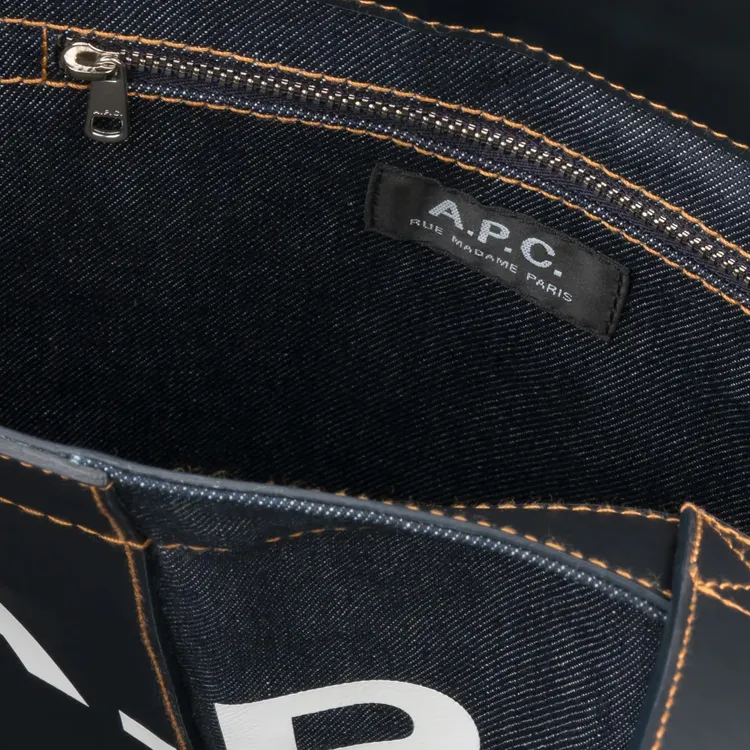 A.P.C Logo Printed Panelled Shoulder Bag-3