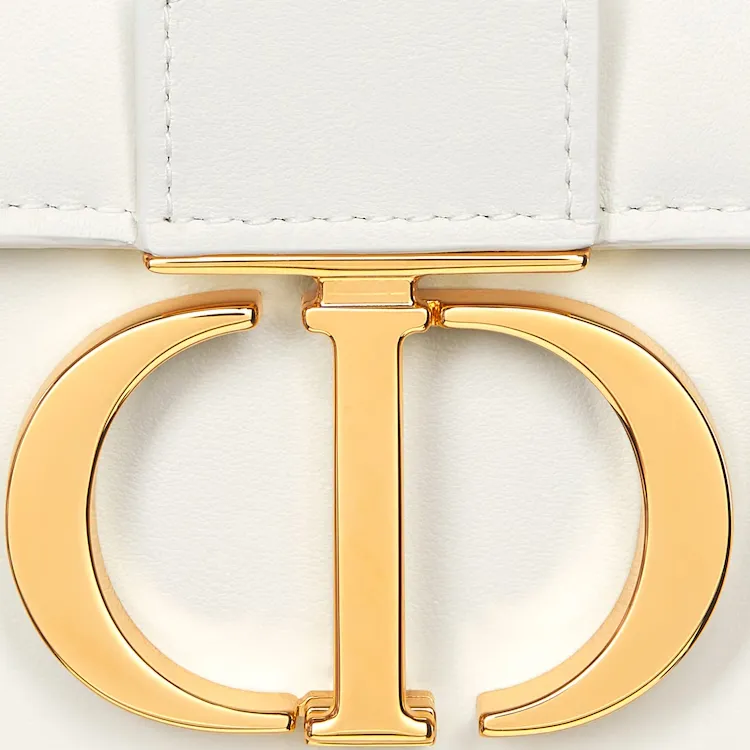 DIOR Soft Calfskin Shoulder Bag, Crossbody Bag Mini Women's White-5