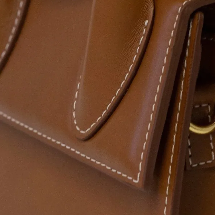 Jacquemus Leather Tote Bag Shopping Bag Handbag Women's Brown-3