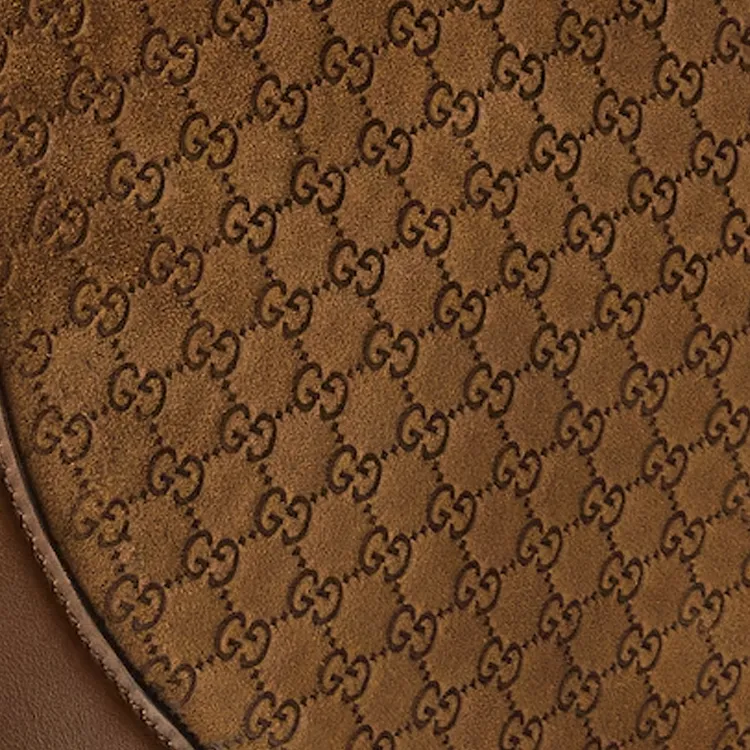 GUCCI Suede Shoulder Bag Medium Size Women's Brown-7