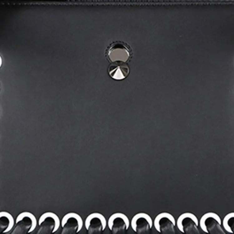 FENDI Cow Leather Shoulder Bags Handbags Large Size Women's Black-3