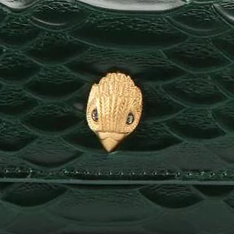 Kurt Geiger London Leather Wallet Women's Dark Green-4
