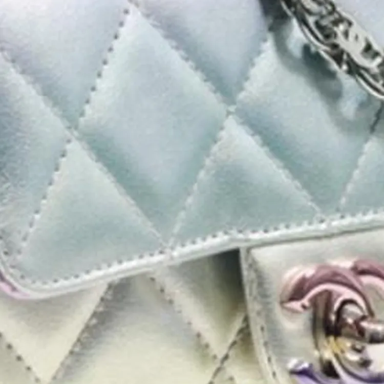 CHANEL Classic Flap CF Calfskin Flap Bag, Shoulder Bag, Crossbody Bag Women's Iridescent Pearlescent Gradient-4