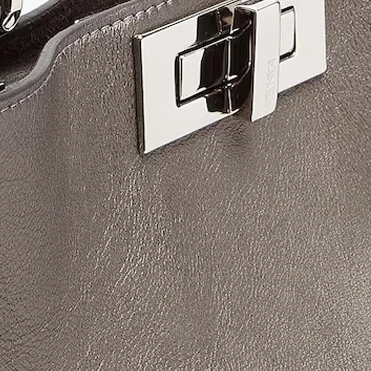 FENDI Peekaboo Calfskin One Shoulder Handbag Tubas Women's Dove Gray-5