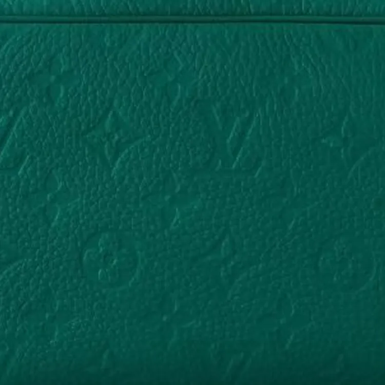 LOUIS VUITTON Embossed Cow Leather Toiletry Bag Men's Green-4