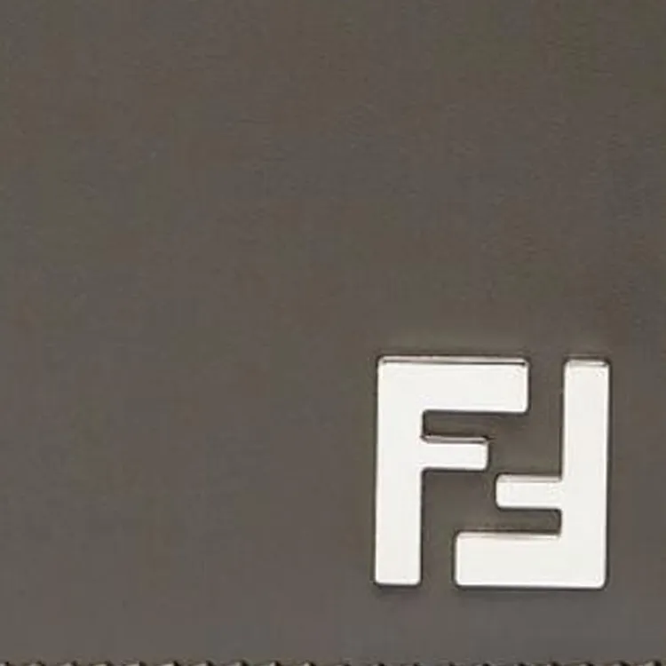 FENDI Calfskin Wallet Men's Green-3