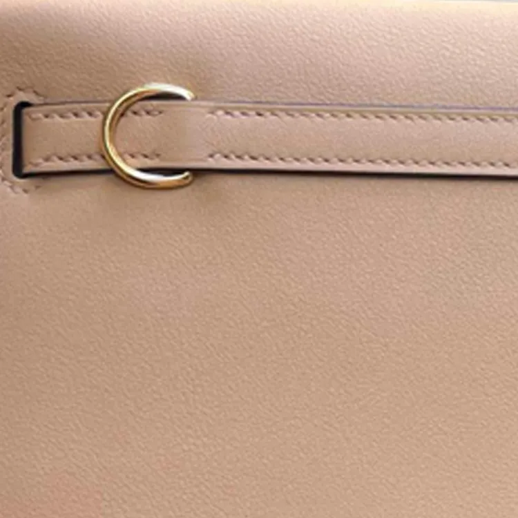 HERMES Kelly Danse Swift Leather One Shoulder Clutch Backpack Backpack Double-Shoulder Crossbody Bag Women's Cookie-2