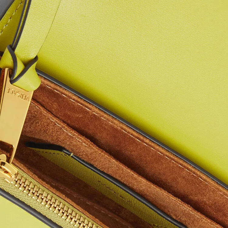 VERSACE Lambskin Shoulder Bag, Crossbody Bag Mini Women's Green-4