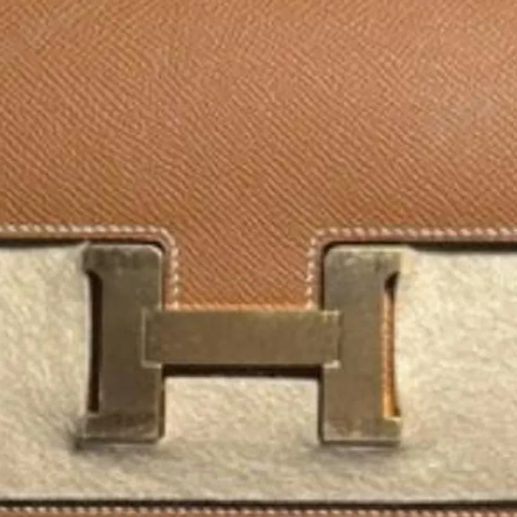 HERMES Constance Epsom Leather Shoulder Bag Crossbody Bag Women's 37 Gold Gold Brown-3
