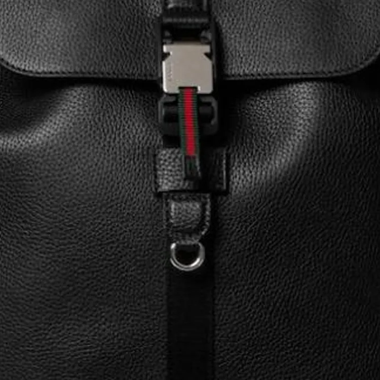 GUCCI Grained Soft Leather Backpack Large Size Men's Black-5