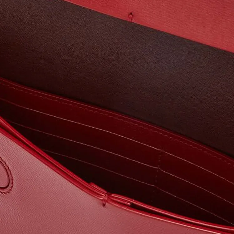 JIL SANDER Calfskin Shoulder Bag Trumpets Women's Cedar Red-2