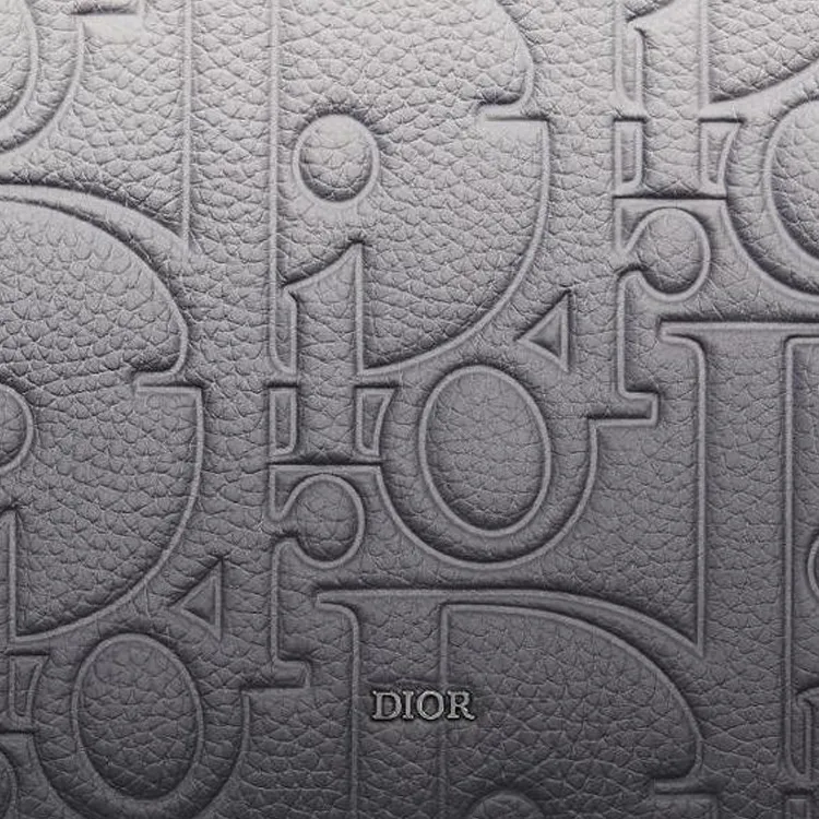 DIOR Cow Leather Clutch Men's Gray-1
