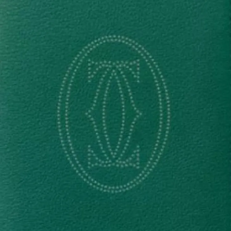 CARTIER Trinity Series Calfskin Card Holder Women's Green-4