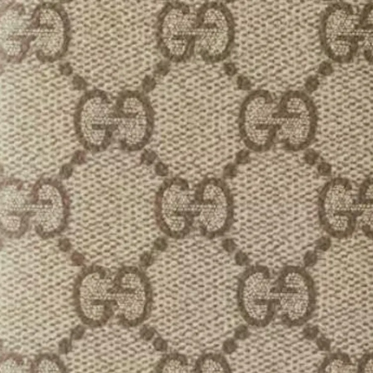 GUCCI GG Emblem Coated Fabric Card Holder Men's Beige & Dark Brown-4