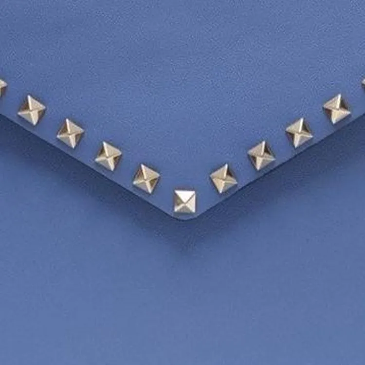 Valentino Cow Leather Clutch Women's Blue-1