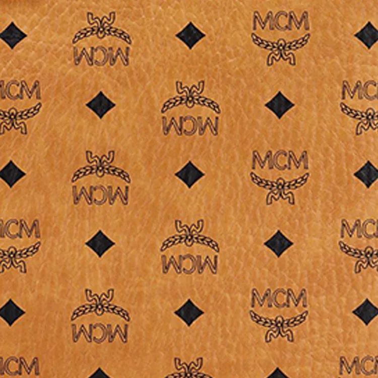 MCM Artificial Leather Clutch Large Size Men's Cognac-3