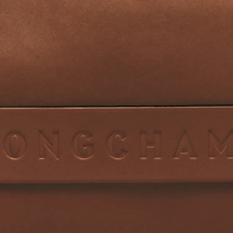 LONGCHAMP 3D Cow Leather Clutch Unisex Light Red Umber-3