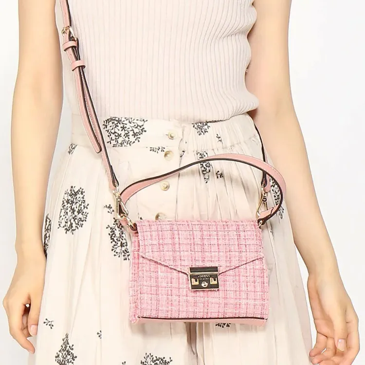 GUESS Polyester Handbag Shoulder Bag Crossbody Bag Mini Women's Pink-5