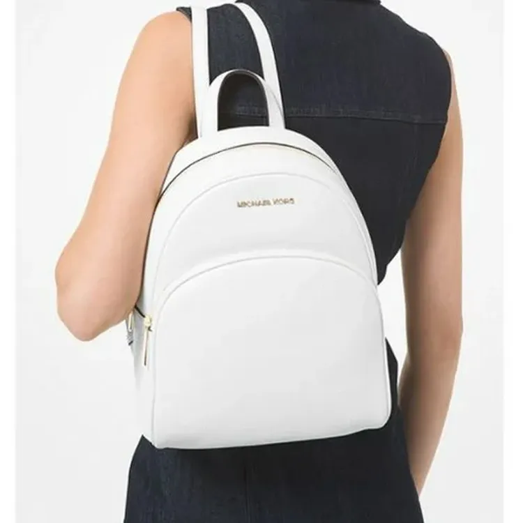 MICHAEL KORS Leather Backpack Medium Size Women's Pure White-3