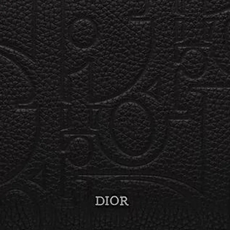 DIOR Cow Leather Clutch Men's Black-3