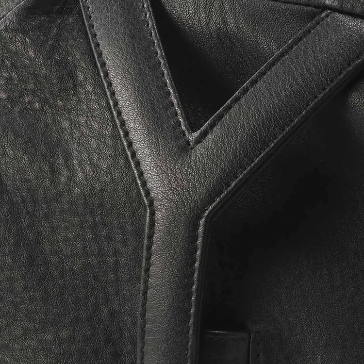 Yohji Yamamoto Cow Leather Backpack Unisex Black-4