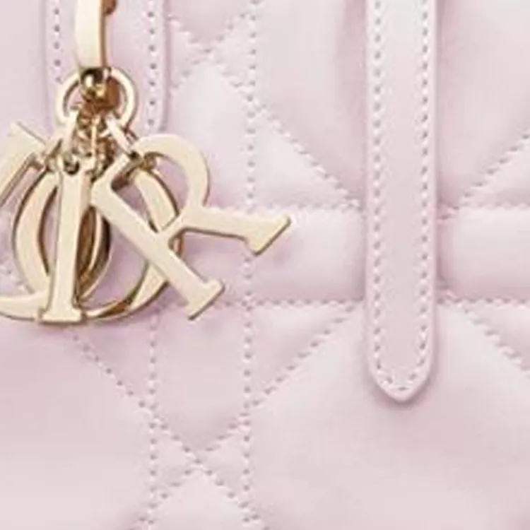 DIOR Toujours Cow Leather Basket Bag, Shoulder Bag, Crossbody Bag, Handbag Small Size Women's Light Pink-4