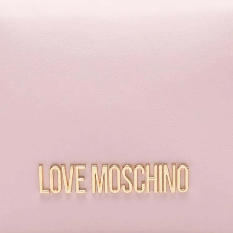 LOVE MOSCHINO Polyurethane Shoulder Bag Crossbody Bag Women's Pink-4