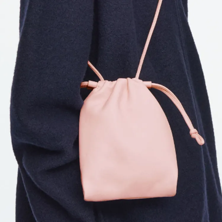COS Sheepskin Shoulder Bag, Crossbody Bag Women's Rouge Pink-4