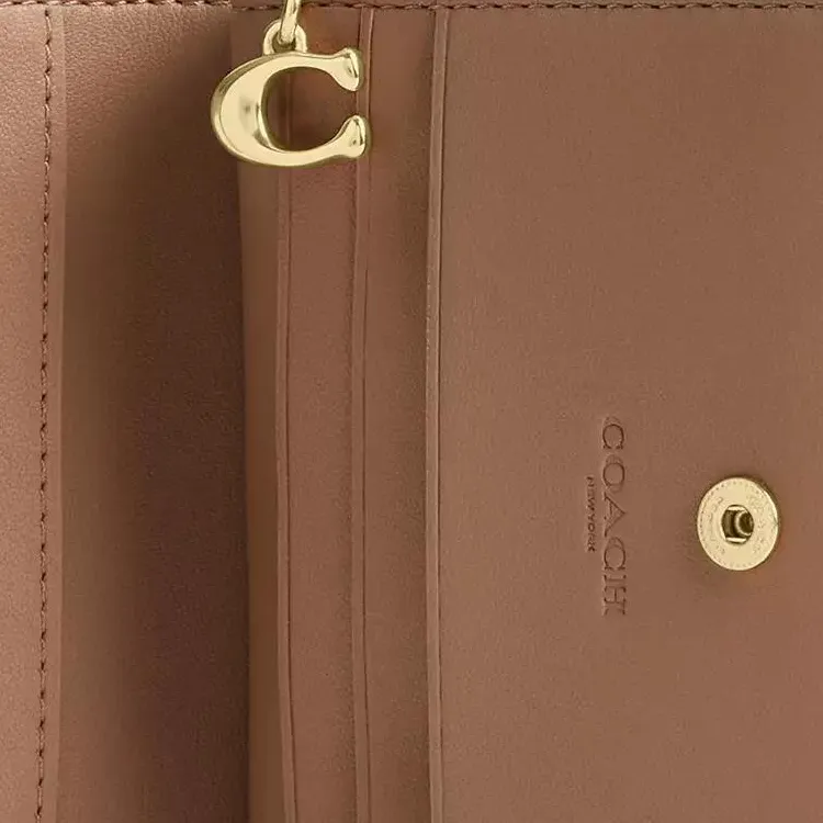 COACH Coated Canvas Wallet Mini Women's Sand-3