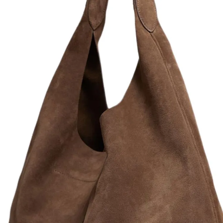 Other Stories Leather Tote Bag Shopping Bag Shoulder Bags Large Size Women's Brown-3