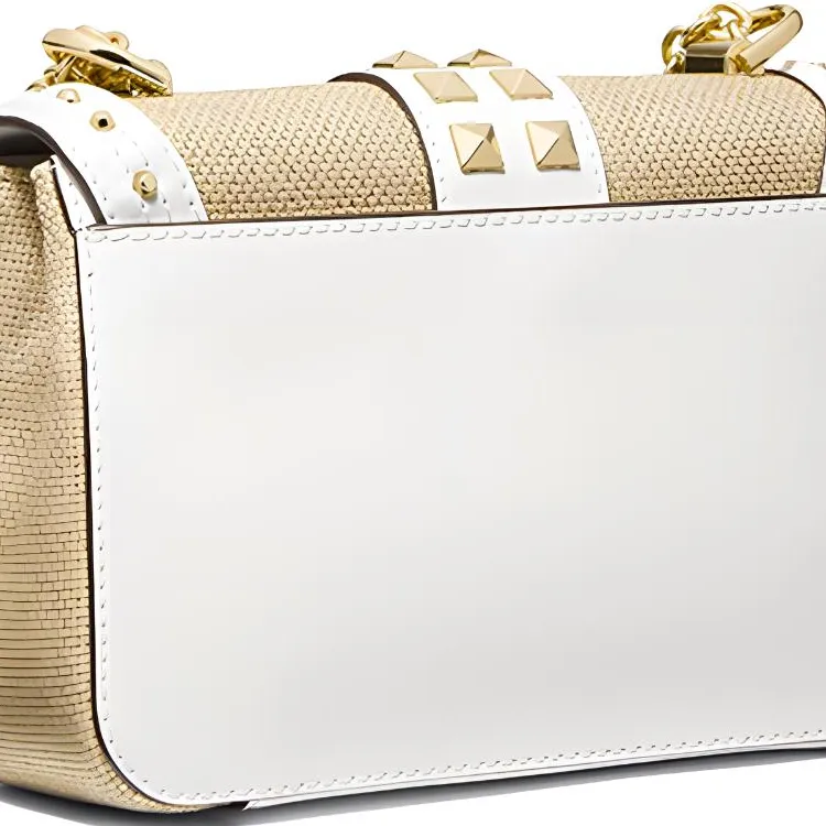 MICHAEL KORS Soho Canvas Leather Crossbody Bags Shoulder Bags Small Size Women's Brown & White-4