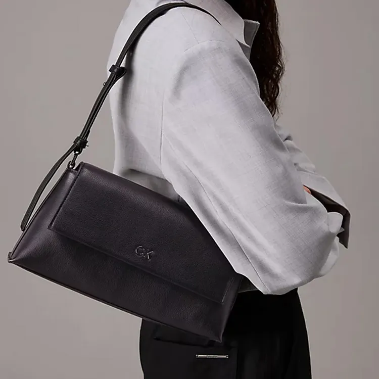 CALVIN KLEIN Polyurethane Crossbody Bag Shoulder Bag Women's Black-4
