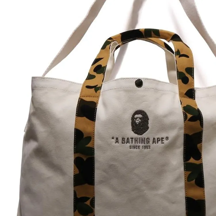 A BATHING APE Cotton One Shoulder Handbags Regular Men's Beige-2