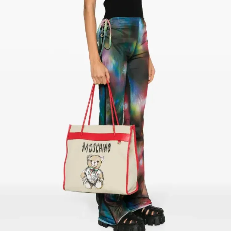 MOSCHINO Teddy Bear-print Tote Bag-4