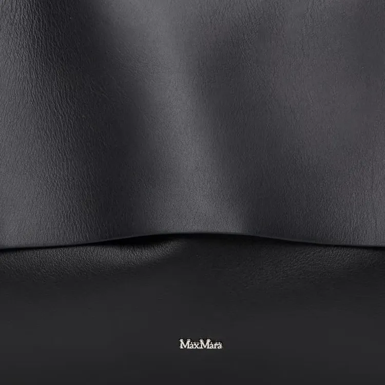 MaxMara Grain Calfskin Shoulder Bag Women's Black-3