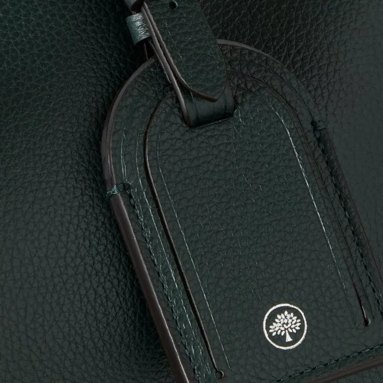 Mulberry Classic Small Grain Leather Travel Bag Men's Classic Green-4