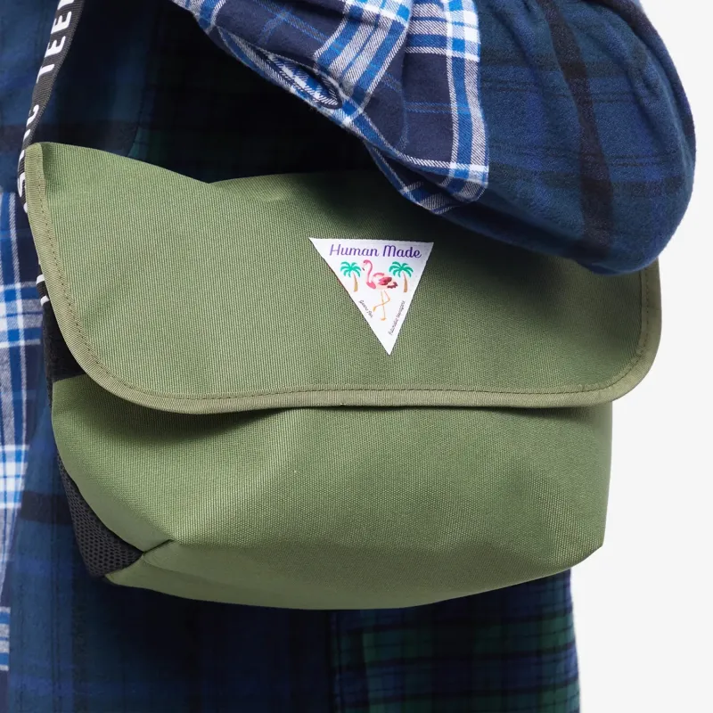 HUMAN MADE Canvas Canvas Bag Crossbody Bag Small Size Unisex Green-3