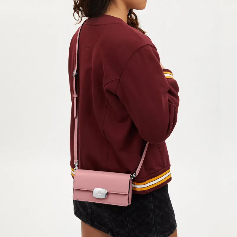 COACH Eliza Calfskin Baguette Bag Shoulder Bag Crossbody Bag Small Size Women's Pink-3