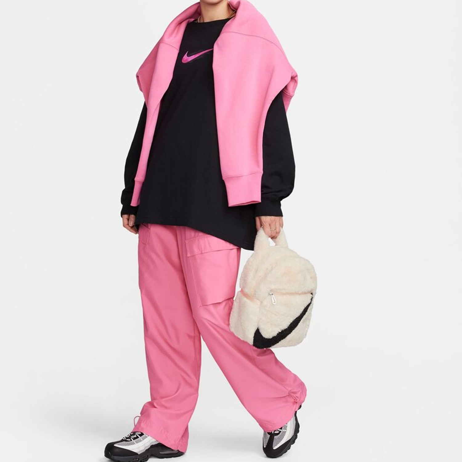 Nike 【 Sportswear Futura 365 Faux Fur Mini Backpack (6L)】 Nike Sportswear Futura 365 Faux Fur Mini Backpack (6L) Guava